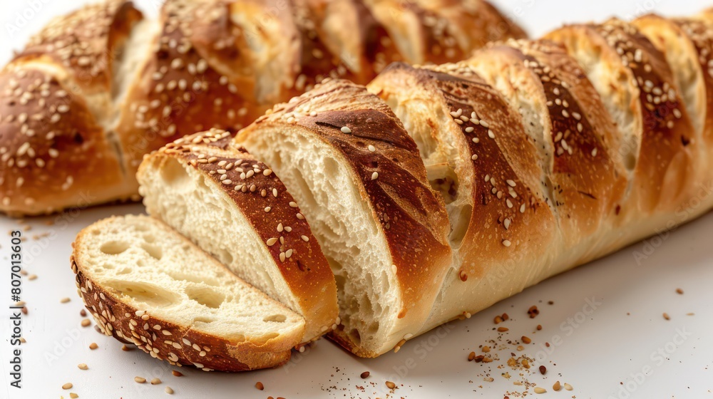 This is a delicious and healthy bread. It is made with whole wheat flour and is topped with sesame seeds. The bread is perfect for sandwiches, toast, or just eating on its own. This is a delicious and healthy bread. It is made with whole wheat flour and is topped with sesame seeds. The bread is perfect for sandwiches, toast, or just eating on its own.