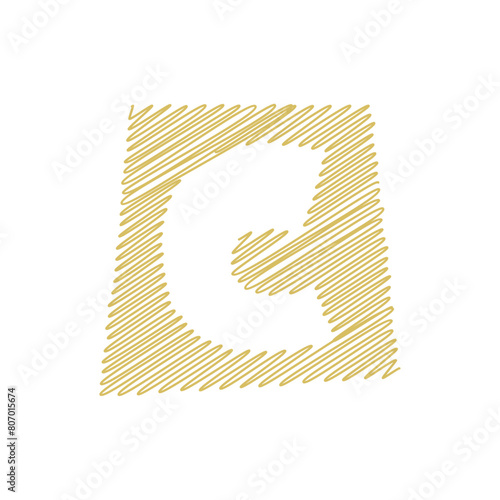 Paper Cut Letter C Design