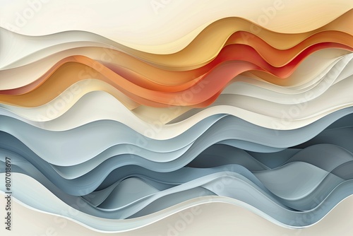Immerse in a serene ambiance with soothing abstract visuals in vector form, exuding tranquility through gentle shading.