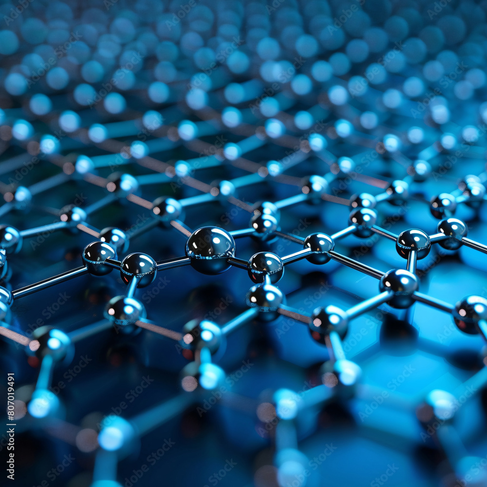 Graphene is an allotrope of carbon consisting of a single layer of atoms arranged in a hexagonal lattice nanostructure. Graphene is an allotrope of carbon consisting of a single layer of atoms arranged in a hexagonal lattice nanostructure.
