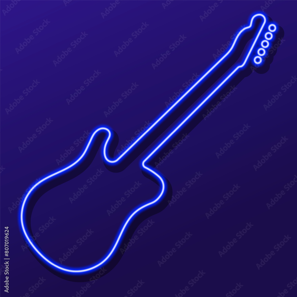 guitar neon sign, modern glowing banner design, colorful modern design trend on black background. Vector illustration. guitar neon sign, modern glowing banner design, colorful modern design trend on black background. Vector illustration.