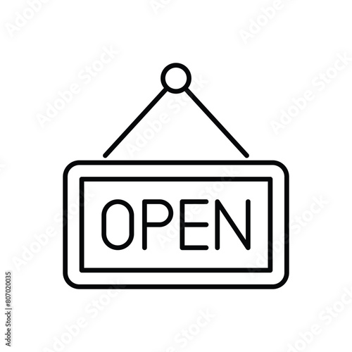 Open Sign vector icon