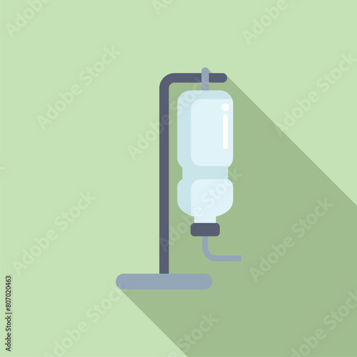 Drop counter bottle icon flat vector. Medicine liquid. Remedy treatment