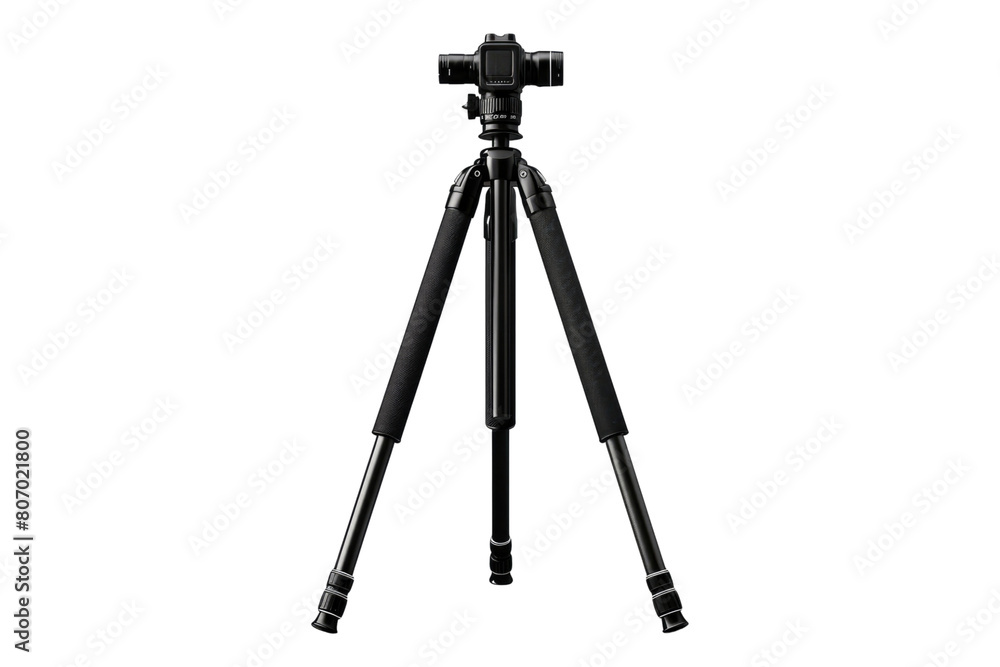 Tripod black color isolated on transparent background Tripod black color isolated on transparent background