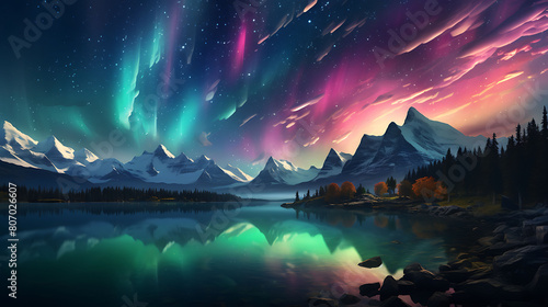 Northern Lights  Paint the sky with swirling colors in the Arctic night.