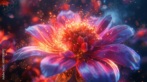 Floral fireworks exploding in a burst of vibrant colors. ©    Laiba Rana