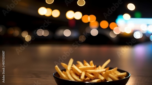 french fries  view  bokeh backgrounds