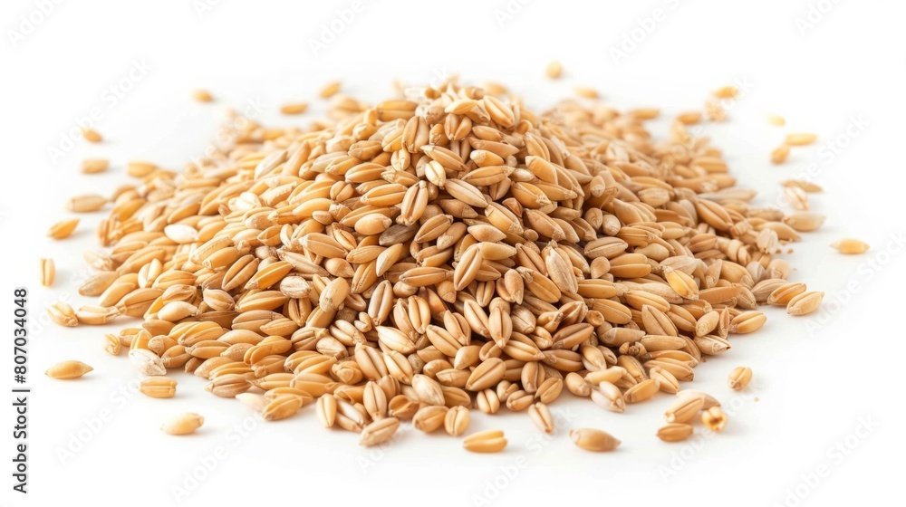 pile of cereals on white background generative ai pile of cereals on white background generative ai