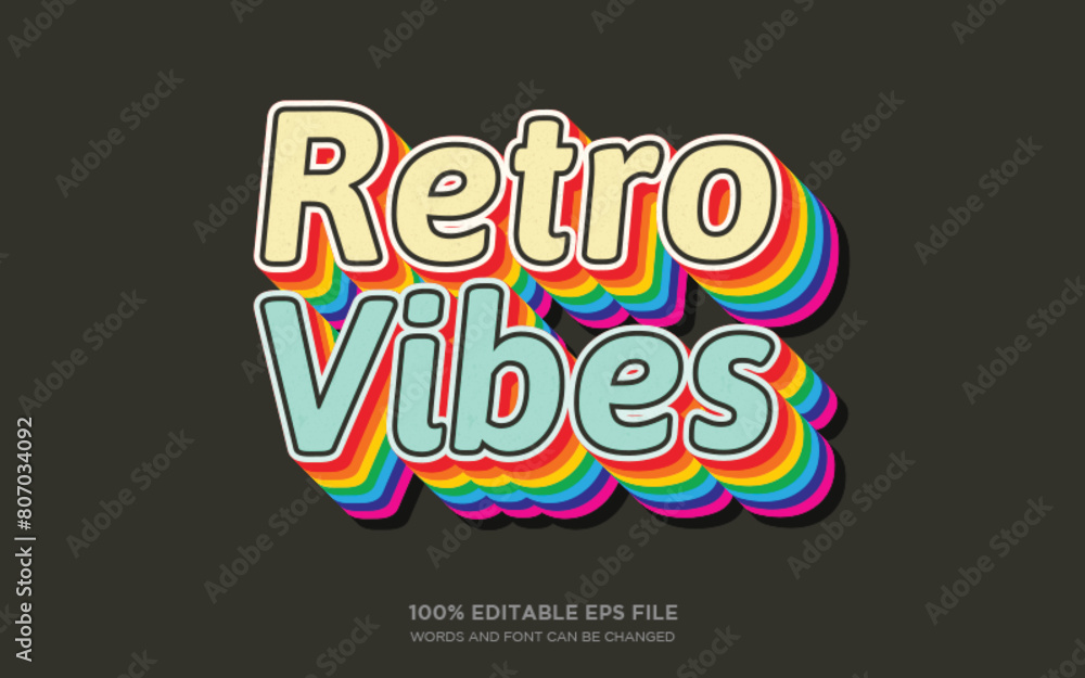 Retro 3D editable text style effect
Retro 3D editable text style effect