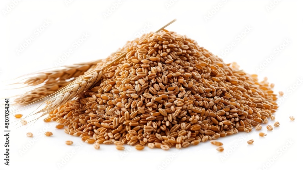 pile of cereals on white background generative ai pile of cereals on white background generative ai