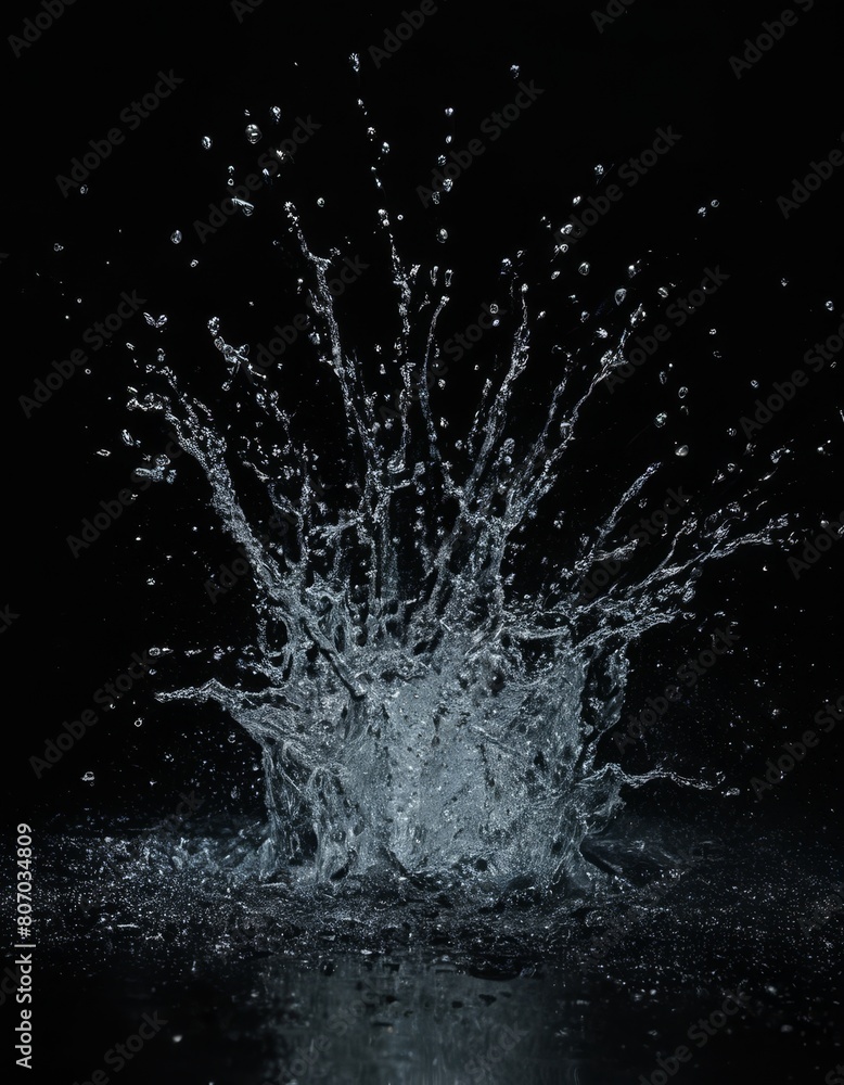 Obraz premium water splash isolated on black