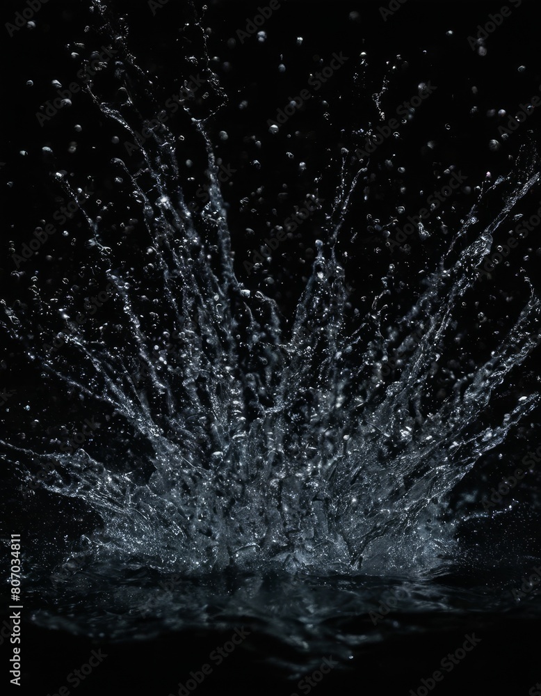 water splash isolated on black water splash isolated on black