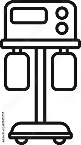 Liposuction clinical device icon outline vector. Operation stand machine. Shape procedure