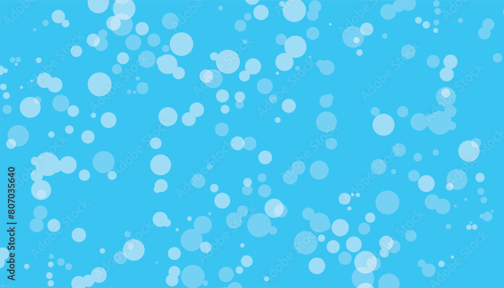 white focused and defocused lights on blue background, Shiny background, doted circle vector illustration