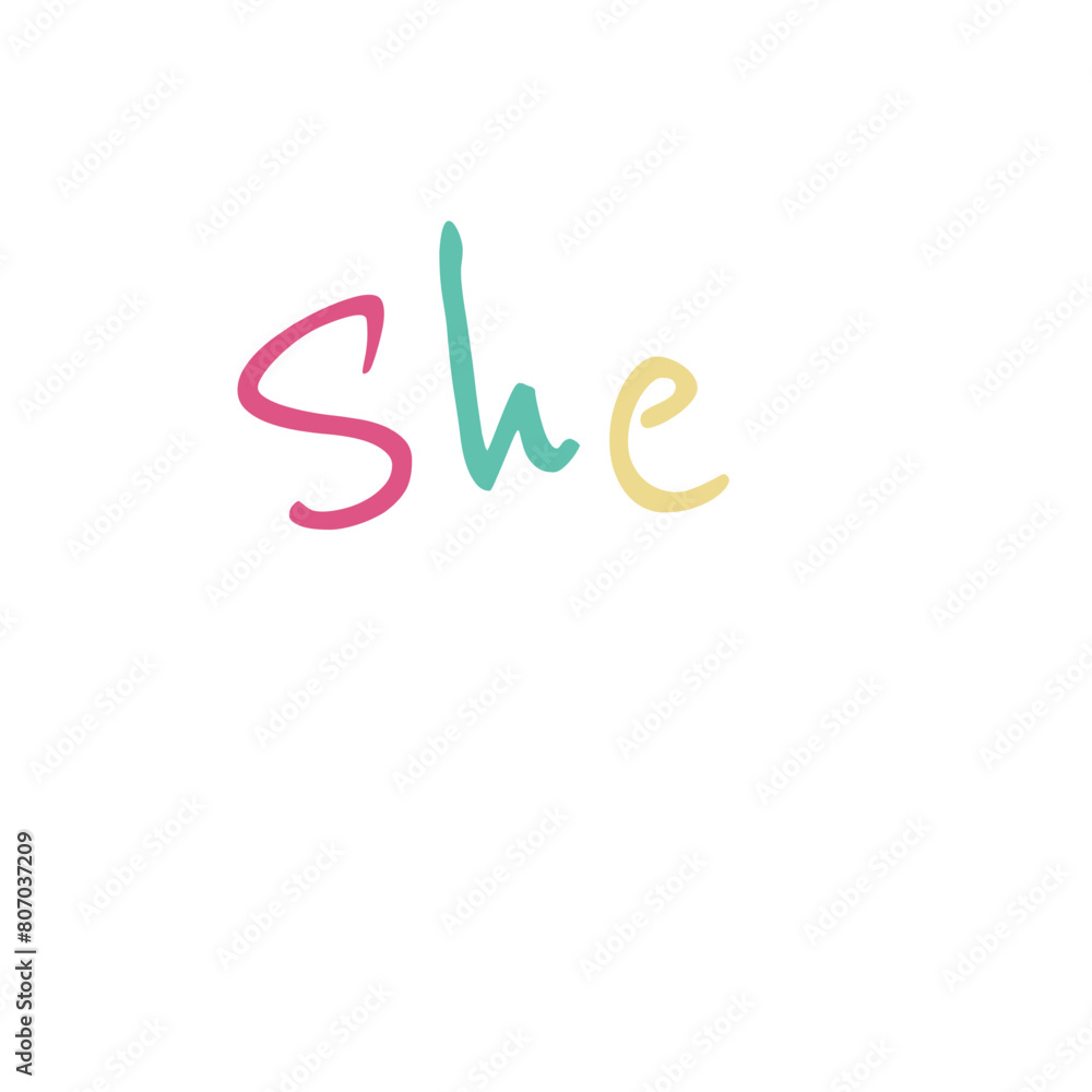 She text typographic She text typographic