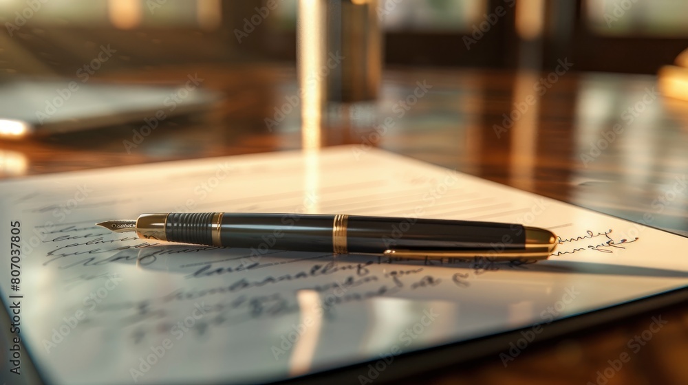 A Resignation Letter Is Signed With A Pen, Marking The End Of Employment, Background HD For Designer A Resignation Letter Is Signed With A Pen, Marking The End Of Employment, Background HD For Designer