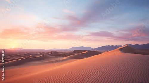 Panoramic view of sand dunes in Death Valley National Park, California