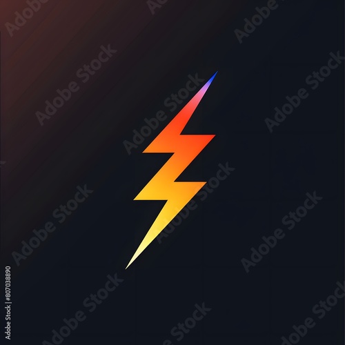 lightning and thunder vector logo template