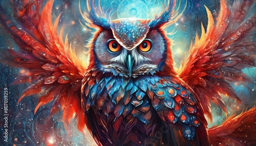 Magical Mythical Phoenix Owl