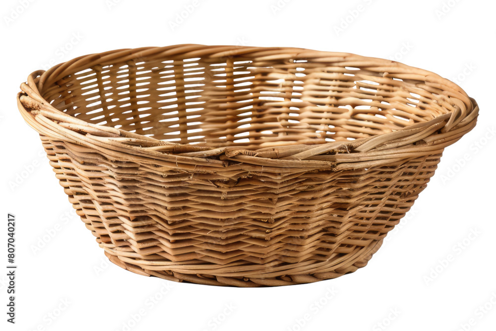 Obraz premium Wicker basket isolated on transparent background