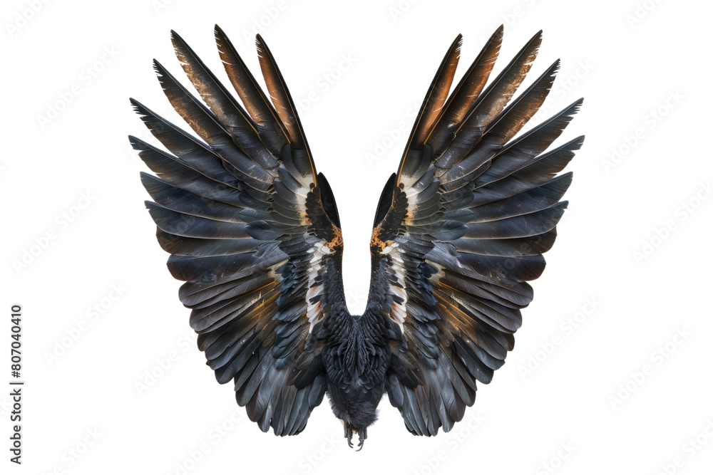 Obraz premium Wild turkey bird wings isolated on transparent background