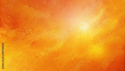 Vibrant Abstract Background Depicting Fiery Sunset or Nebula-Like Cosmic Event with Gradient Orange  Yellow  and Red Hues  Enhanced by Sparkling Particles.