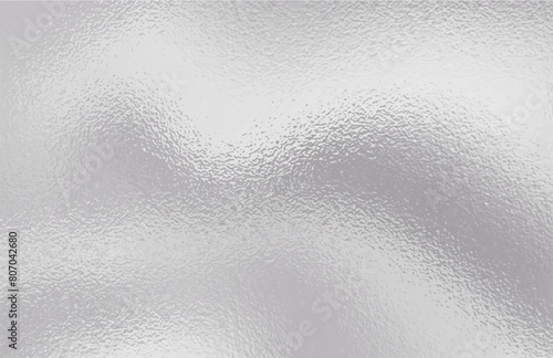 Silver gradient background. Foil paper, glitter effect. Chrome metal grey pattern. Gradation noise texture. Vector abstract illustration for web, card, bg, certificate design
