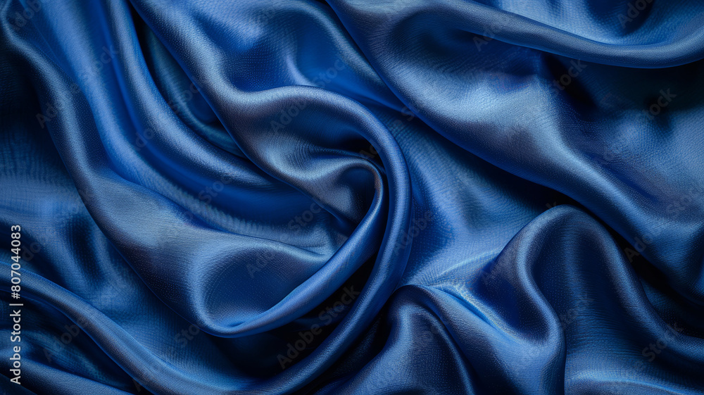 Obraz premium Blue satin fabric texture.
