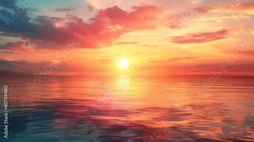 the shine of the sun with a beautiful blurred sunset generative ai