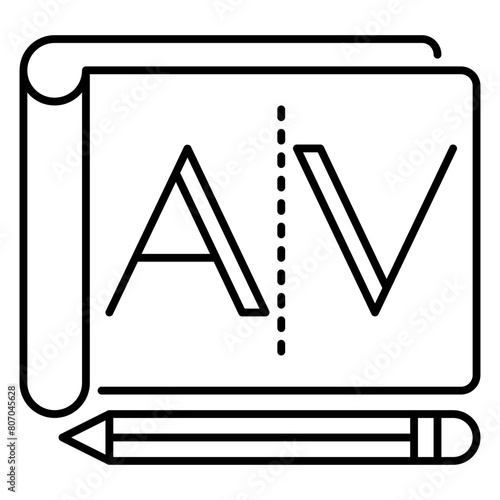 typography icon illustration