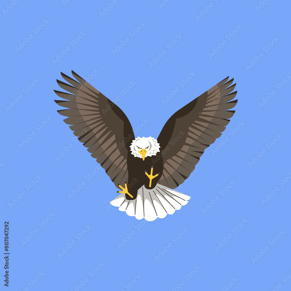 Obraz premium Majestic eagle in flight vector illustration