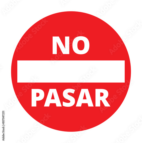 Cartel de no pasar. Vector