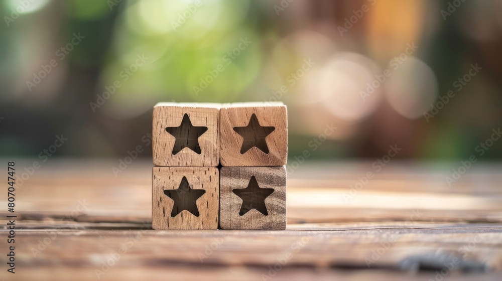wooden cubes with customer satisfaction rating to measure product evaluation generative ai wooden cubes with customer satisfaction rating to measure product evaluation generative ai