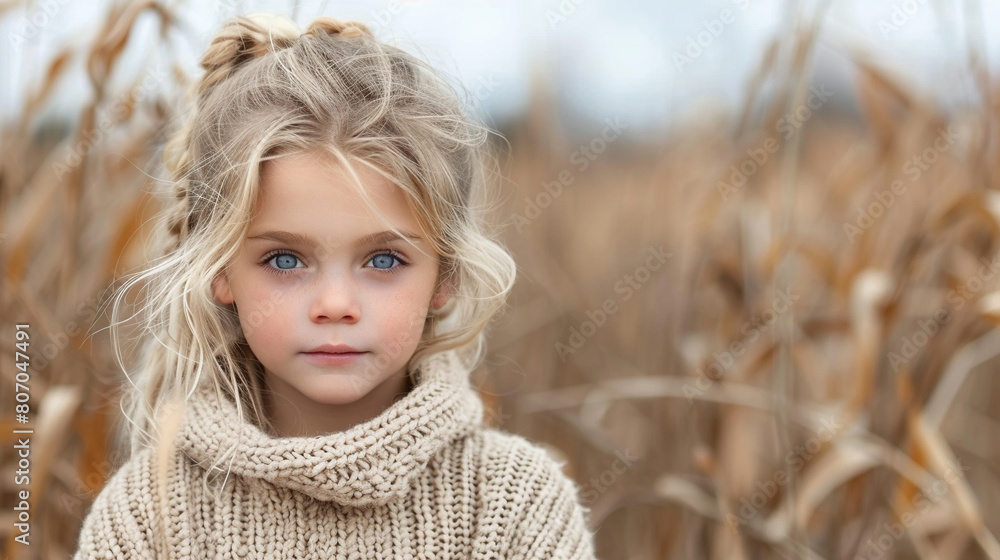 portrait of a girl in a field portrait of a girl in a field