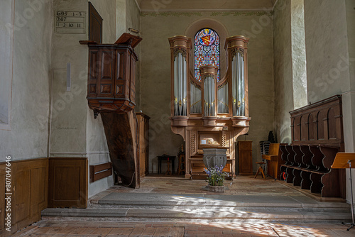 Kirche im Dorf Kyburg (Innenansicht), Kyburg, Kanton Zürich, Schweiz