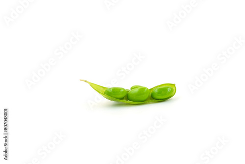 Wallpaper Mural Fresh edamame soybeans and pods isolated on white background. Torontodigital.ca