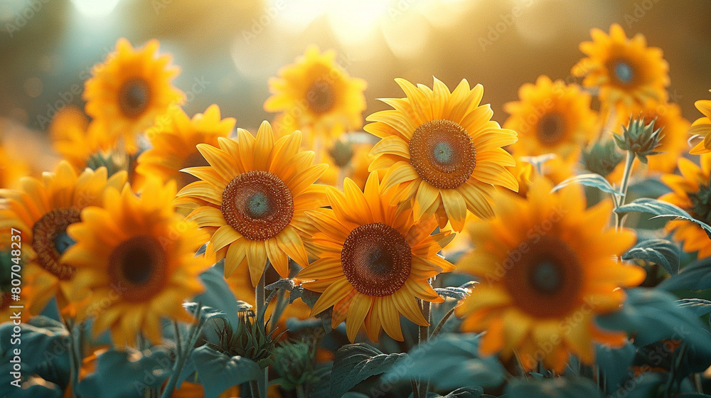 Sunflower Symphony: A Vector Bouquet Radiating Cheer, Each Blossom Stands Vibrantly Against a Serene White Canvas. Sunflower Symphony: A Vector Bouquet Radiating Cheer, Each Blossom Stands Vibrantly Against a Serene White Canvas.