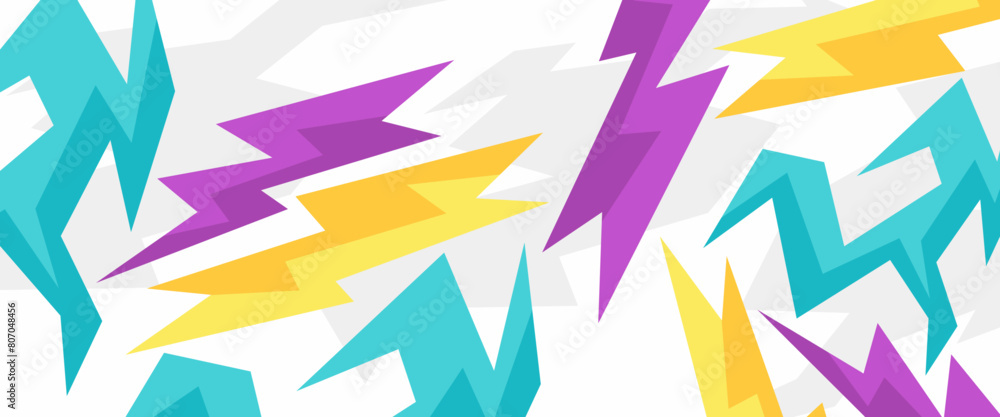 Fototapeta premium Colorful vector abstract speed sport banner. Abstract racing design concept. Wide banner design. Graphic abstract stripe racing banner for wrap vehicle, race car, rally, adventure and livery