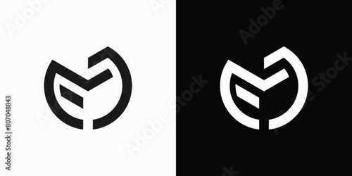 E M J initials vector logo design with curved lines in a modern, simple, clean and abstract style.
