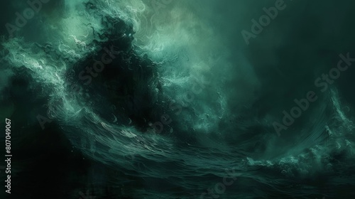dark stormy sea photo