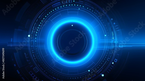  blue Abstract technology background circles digital hi-tech technology design background. concept innovation. vector illustration