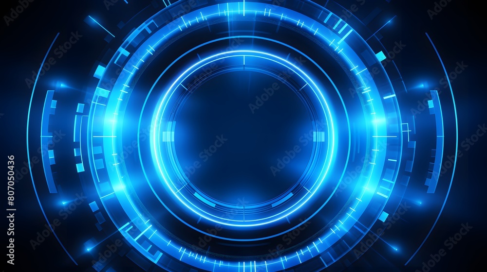 
blue Abstract technology background circles digital hi-tech technology design background. concept innovation. vector illustration