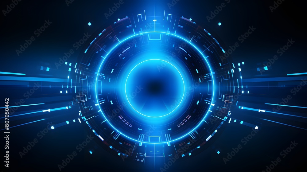 Fototapeta premium blue Abstract technology background circles digital hi-tech technology design background. concept innovation. vector illustration
