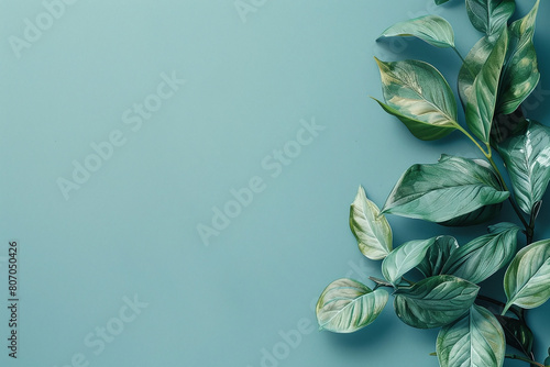 Breath of Freshness: A Theme with Air-Purifying Plant Leaves Mockup