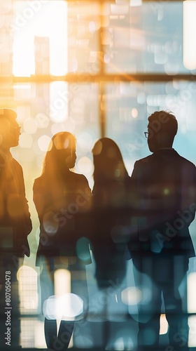 Wallpaper Mural The photo shows a group of business professionals having a meeting in an office Torontodigital.ca