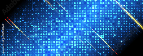 Technology abstract futuristic science background for internet business. Big data concept. Vector art.