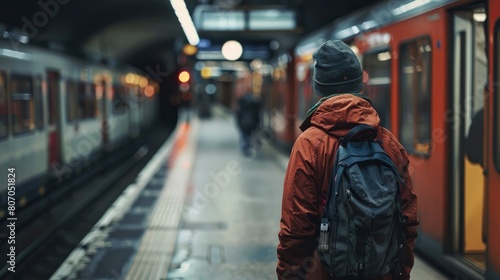 A Young Man Waits For A Subway Train In Stockholm, Background HD For Designer 