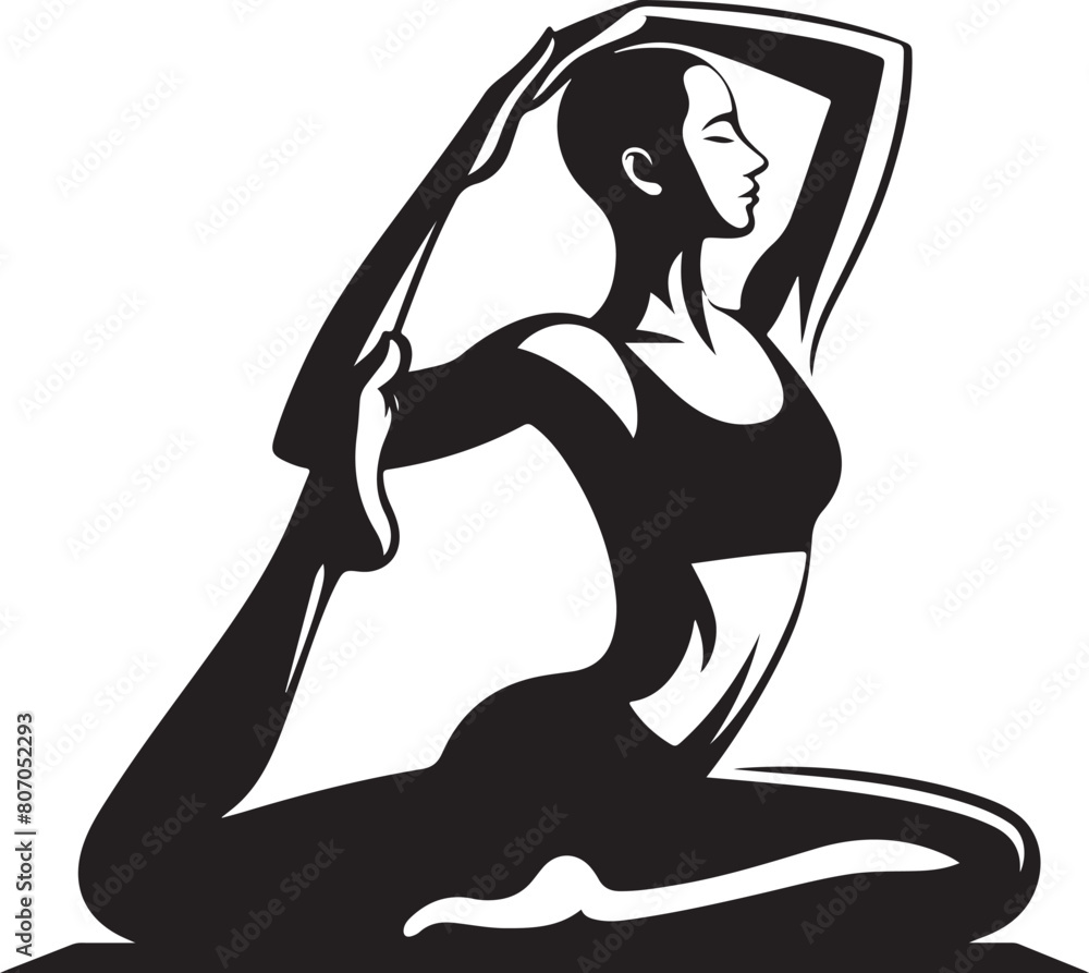 yoga silhouette vector