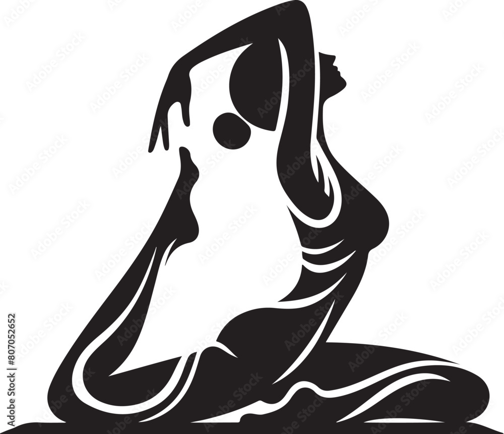 Obraz premium yoga silhouette vector