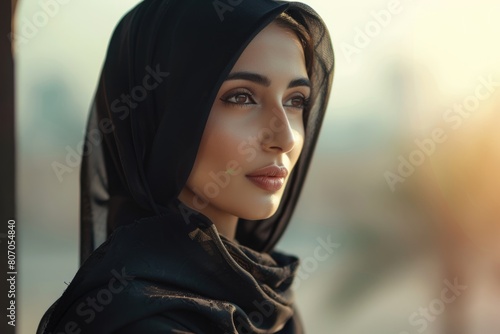 Beautiful middle eastern woman wearing abaya Beautiful middle eastern woman wearing abaya
